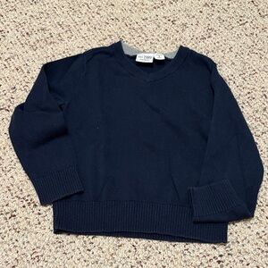 Boys Dark Blue V-Neck Sweater